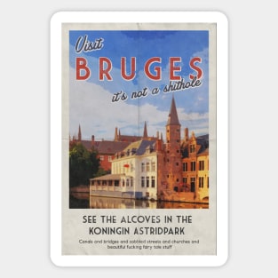 In Bruges Bruges (It’s In Belgium) Travel Poster Magnet